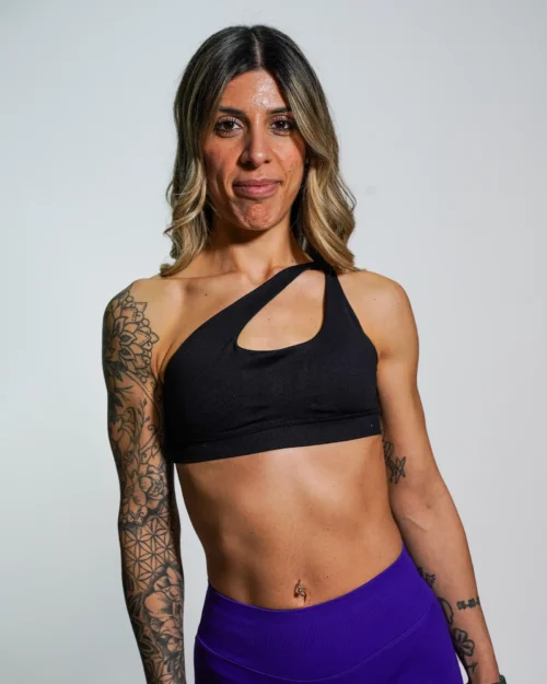 zevya-Reggiseno-Sportivo-ivonne-Top-Bra-absolut-black-front Reggiseno Top sportivo Zevya ivonne elegante nero dal design minimalista con per workout