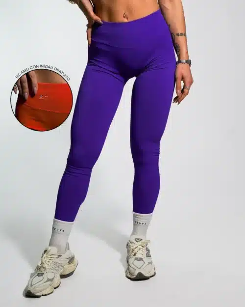 zevya-vybe-booty-shape-electric-violet-viola-front copia Leggings ZEVYA Vybe - Electric Violet